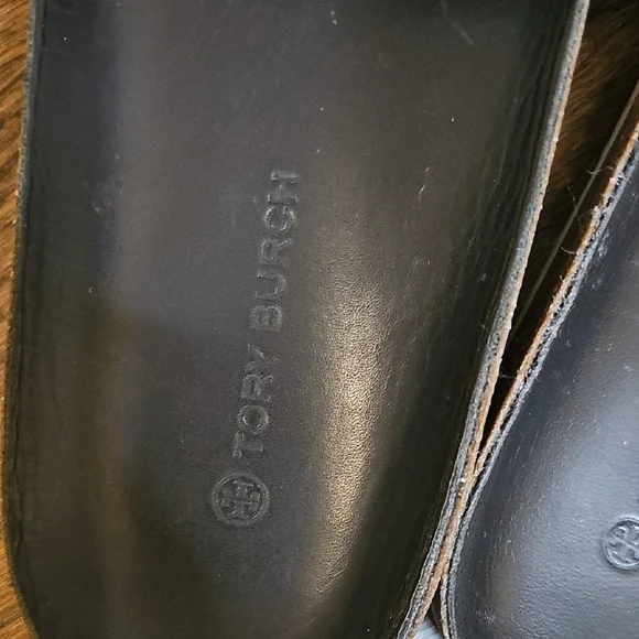 Tory Burch Leigh Slide Sandals Black and Brown Snake Print - Picture 10 of 13